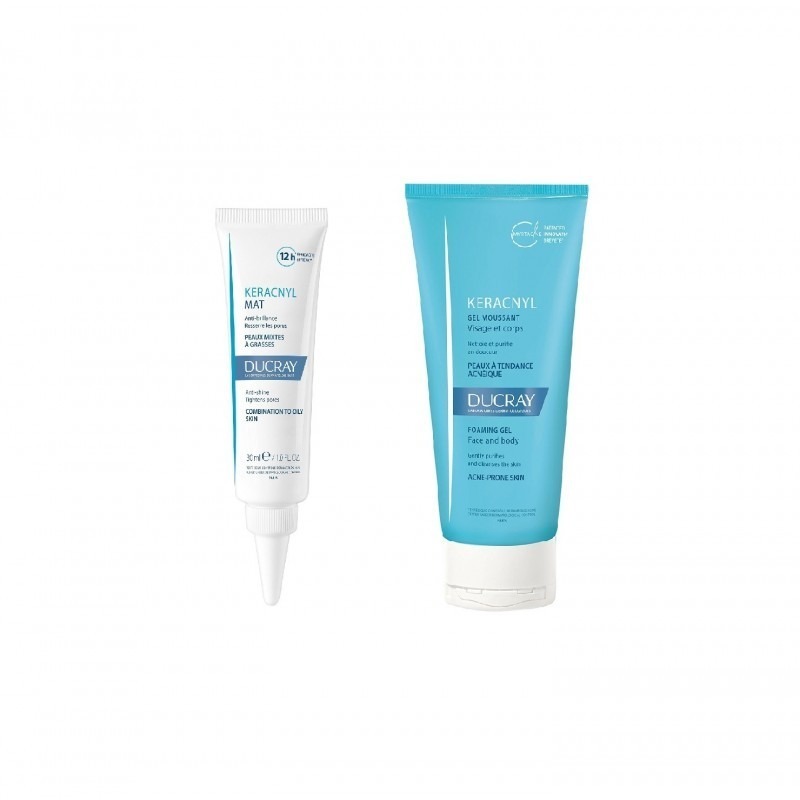 Ducray Keracnyl Creme Matificante 30ml + Gel Espuma 200ml