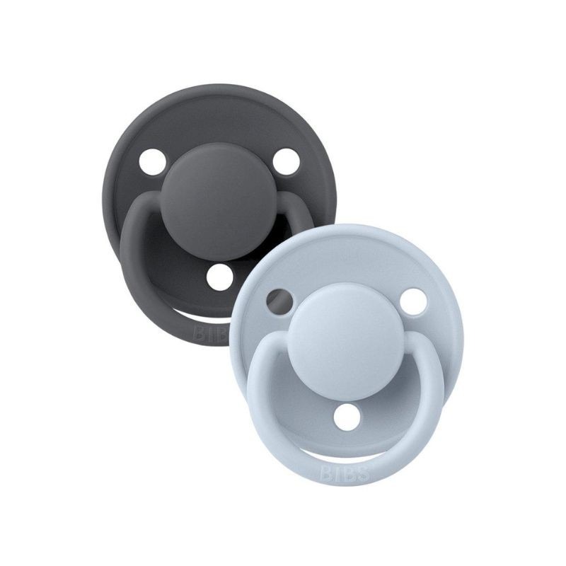 Bibs De Lux 2 Chupetas Iron/Baby Blue