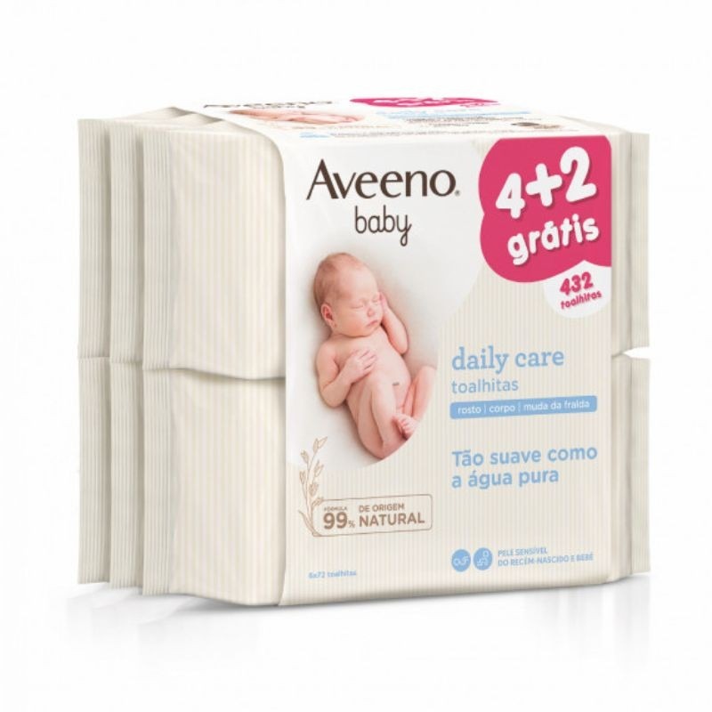 Aveeno Baby Daily Care Toalhitas 6x72 unidades