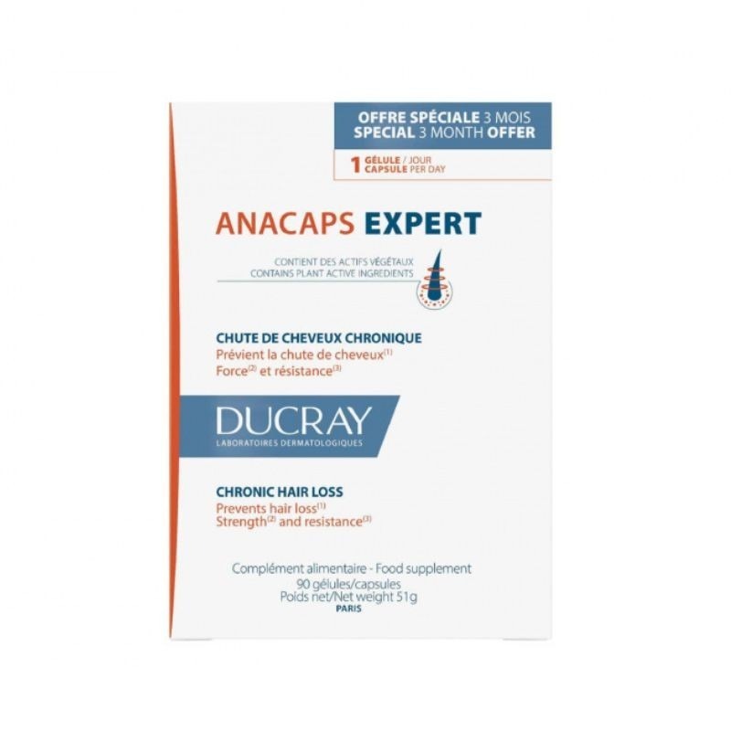 Ducray Anacaps Expert Suplemento Antiqueda 90 cápsulas