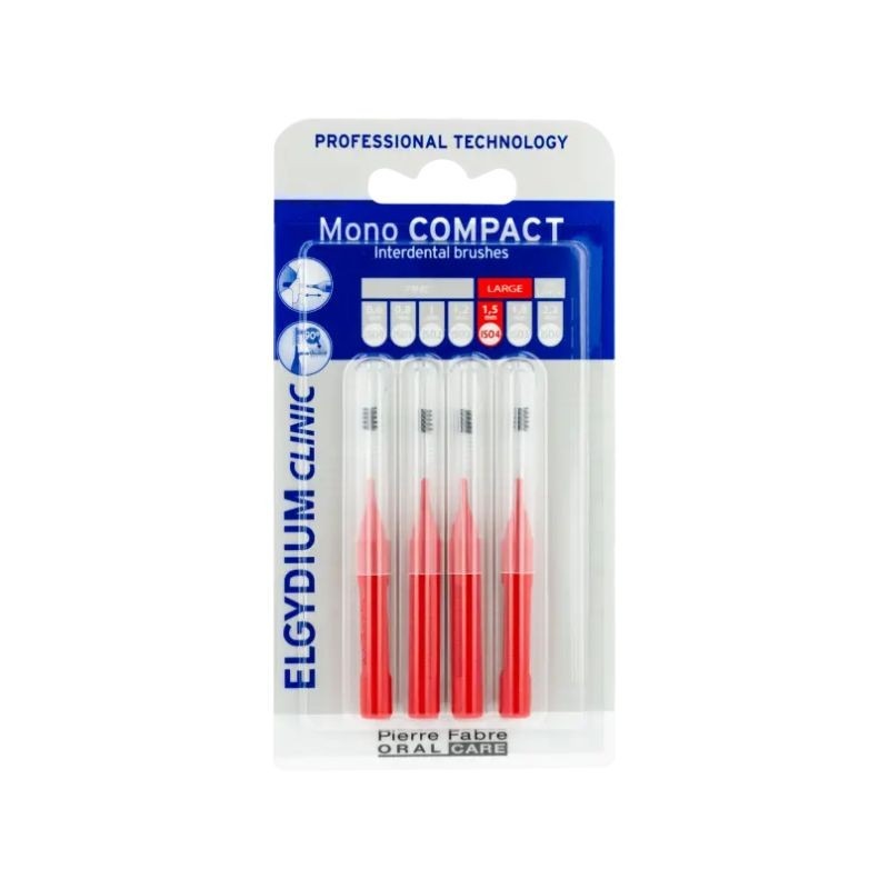 Elgydium Clinic Mono Compact Escovilhão Vermelho 4 unidades