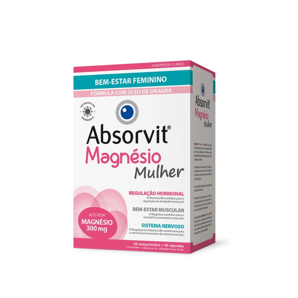 Absorvit Magnesio Mulher Compx30+Capsx30 Absorvit Magnesio Mulher Compx30+Capsx30