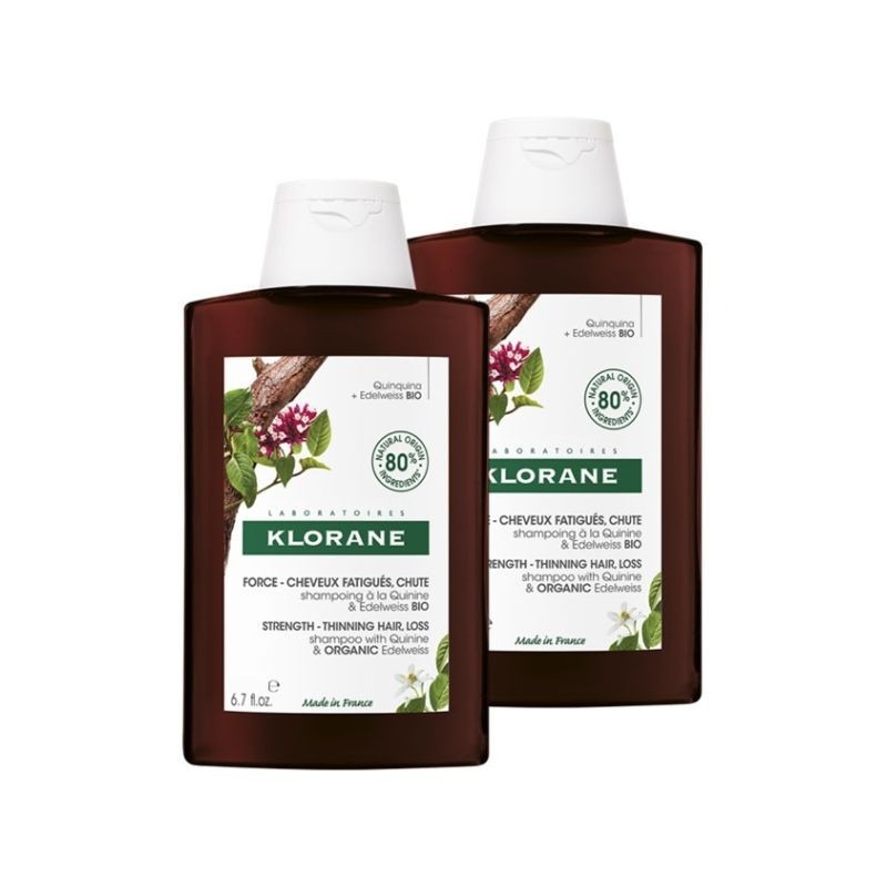 Klorane Quinina Bio Shampoo Fortificante Antiqueda 2x400ml