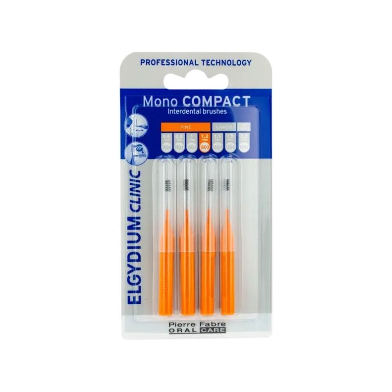 Elgydium Clinic Mono Compact Escovilhão Laranja 4 unidades