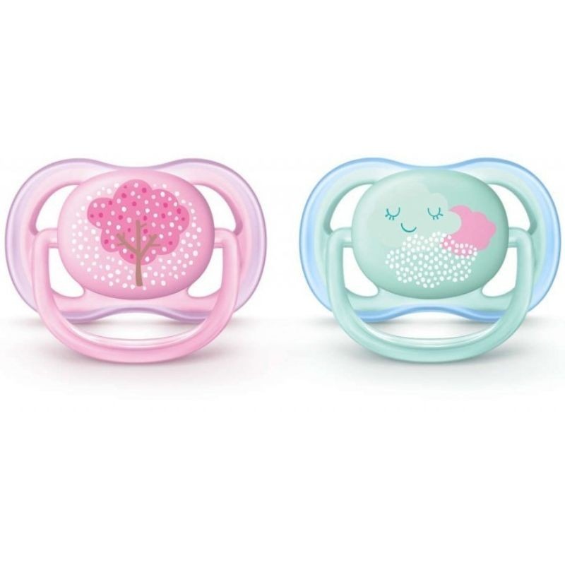 Philips Avent Pack 2 Chupetas Ultra Air Rosa 0-6m