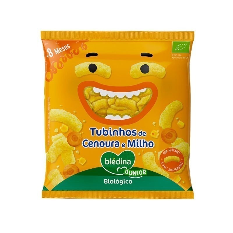 Blédina Snack Biológico Tubinhos de Cenoura e Milho 20g Blédina Snack Biológico Tubinhos de Cenoura e Milho 20g