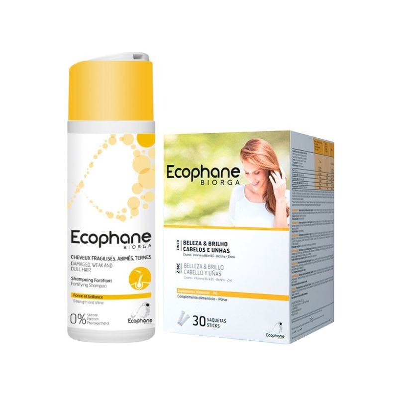 Ecophane Fortificante Cabelos e Unhas 30 Saquetas + Oferta Shampoo Fortificante 200ml