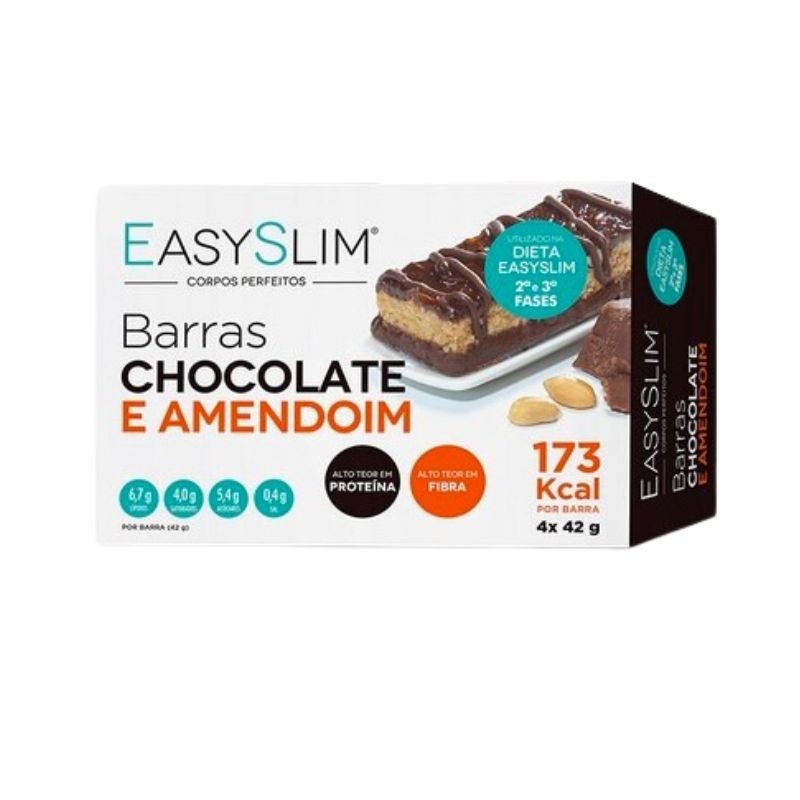 EasySlim Barras Chocolate e Amendoim 4x42g