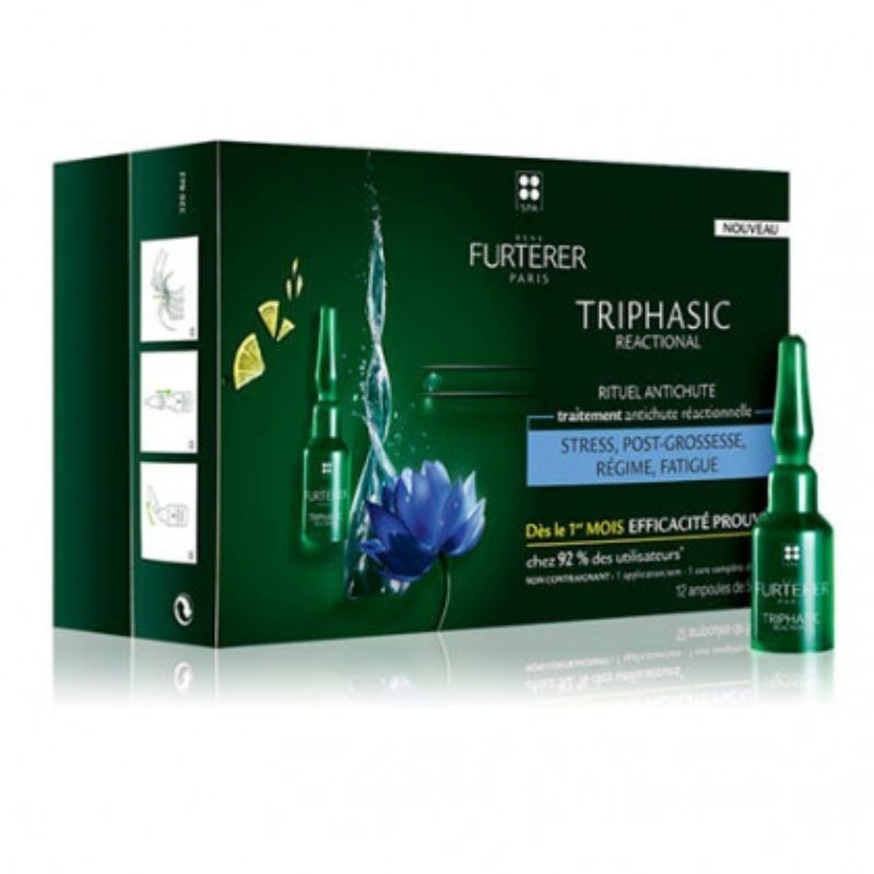 René Furterer Triphasic Antiqueda Reacional 12 Ampolas