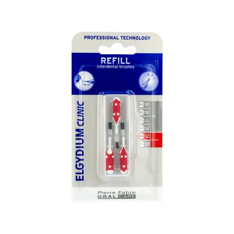 Elgydium Clinic Recarga para Escovilhão Vermelho 3 unidades