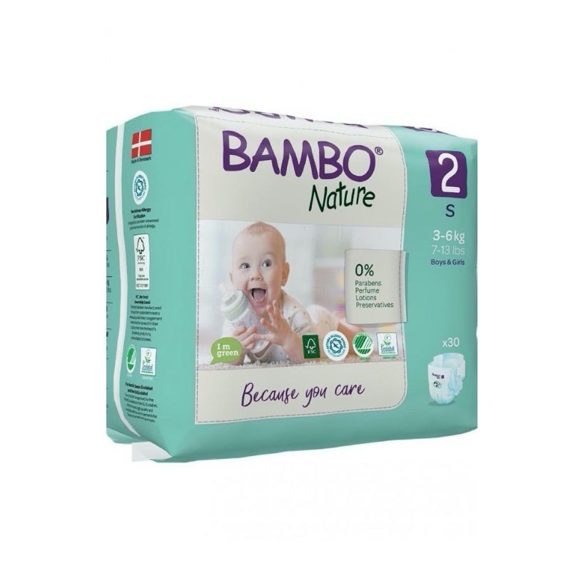 Bambo Nature Fraldas 2 S 3-6kg 30 Fraldas