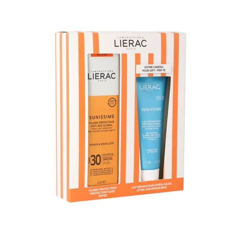 Lierac Sunissime Fluido Protetor Rosto SPF30 40ml + Leite Pós-Solar Reparador 75ml