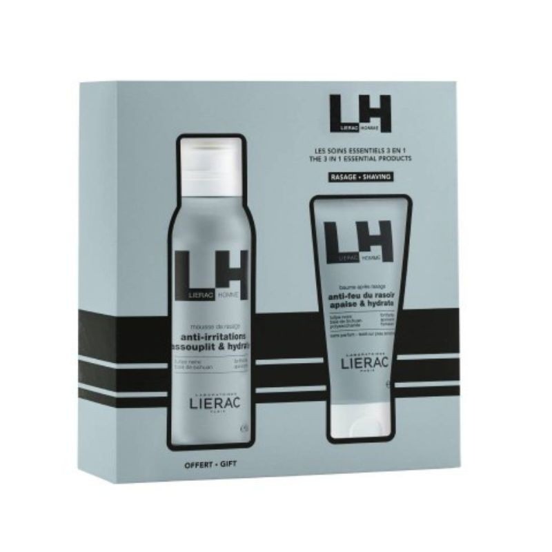 Lierac Homme Bálsamo Pós Barbear 75ml + Espuma Barbear 150ml