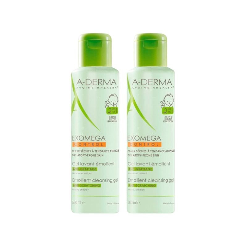 A-derma Exomega Control Gel Lavante 2x500ml