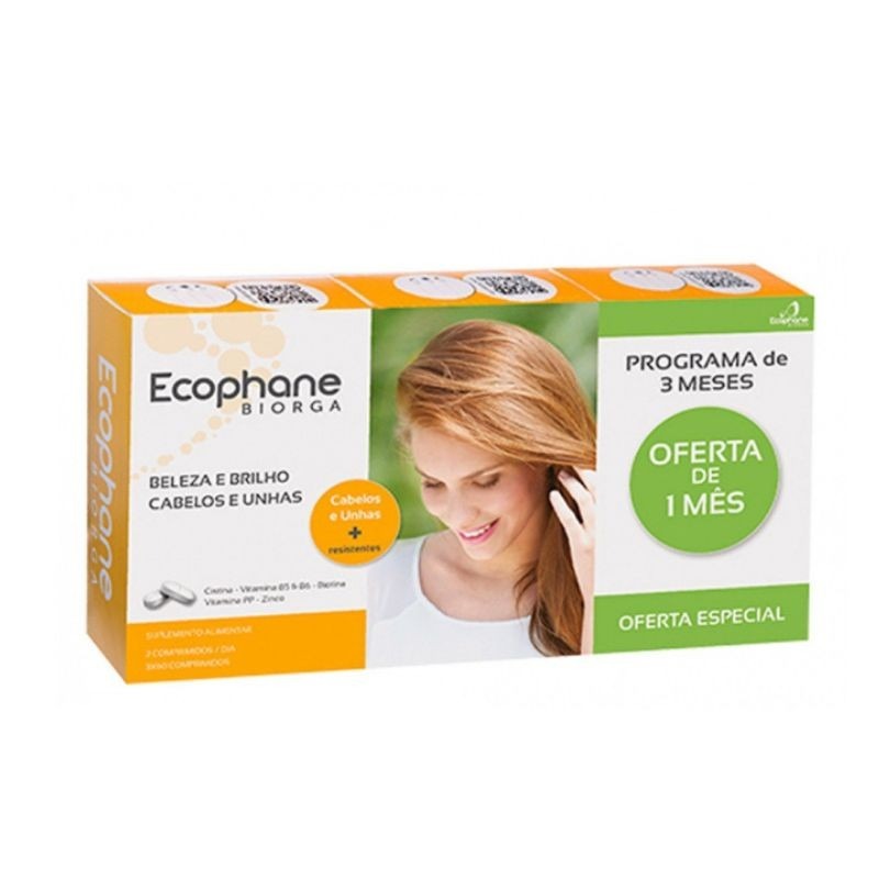 Ecophane Fortificante Cabelo e Unhas Pack Comprimidos 3x60unidades