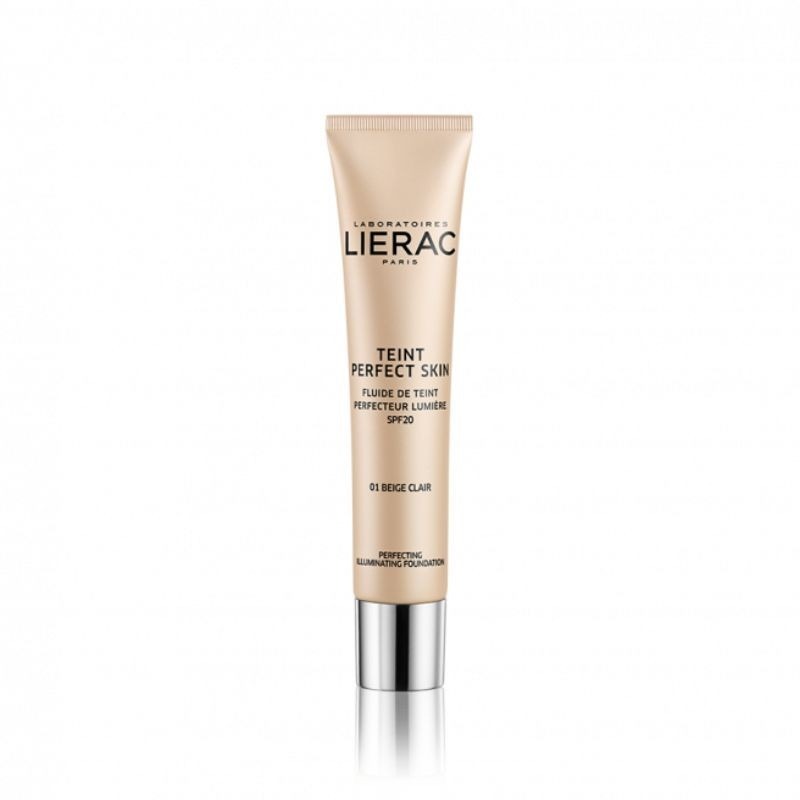 Lierac Teint Perfect Skin Base Fluida Aperfeiçoadora Iluminadora 01 Bege Claro 30ml