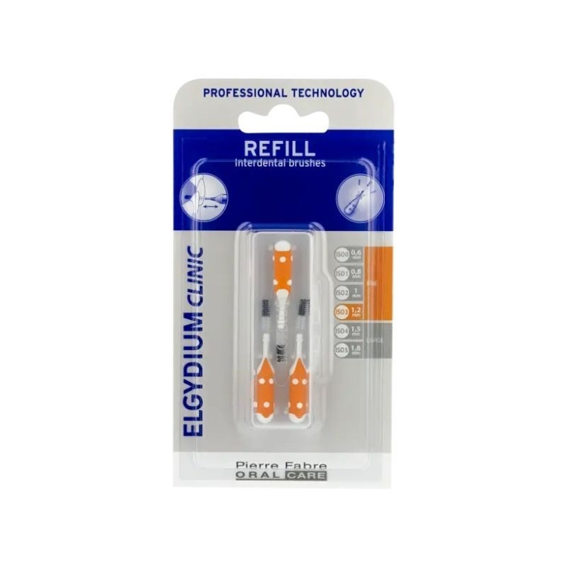 Elgydium Clinic Recarga para Escovilhão Laranja 3 unidades