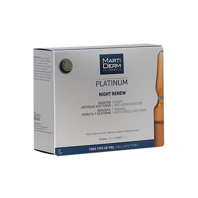 Martiderm Platinum Night Renew 10 ampolas