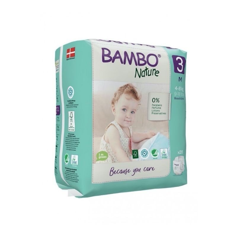 Bambo Nature Fraldas 3 M 4-8kg 28 Fraldas