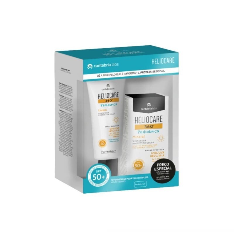 Heliocare 360º Pediatrics Loção SPF50+ 200ml + Pediatrics Mineral SPF50+ 50ml
