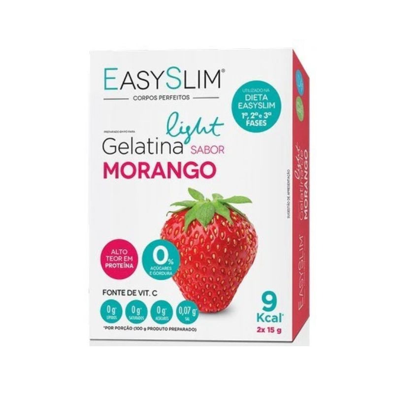 Easyslim Gelatina Light Morango 2x15g