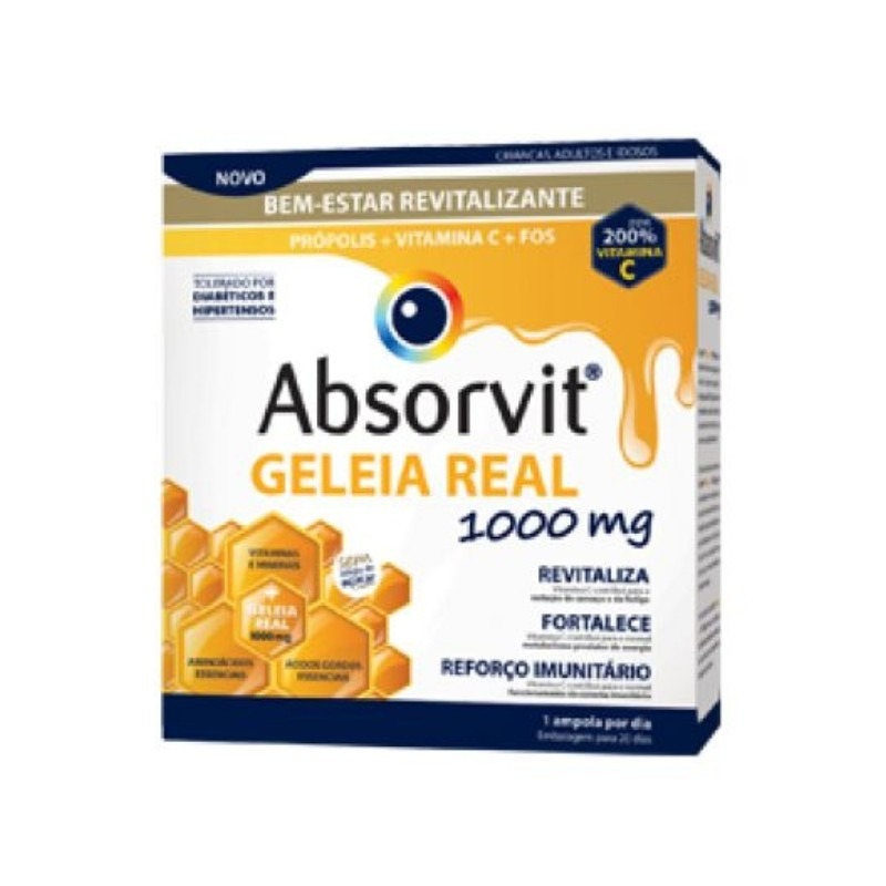 Absorvit Geleia Real 1000mg 20 Ampolas