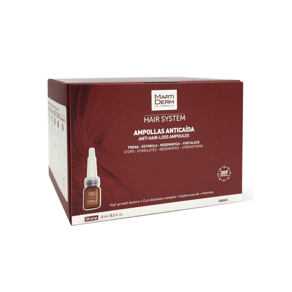 Martiderm Hair System 3GF Ampolas Antiqueda 28unid.